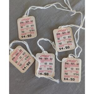 Vtg Lord and Taylor Department Store Tags Lot of 5 Theater Film Studio Props